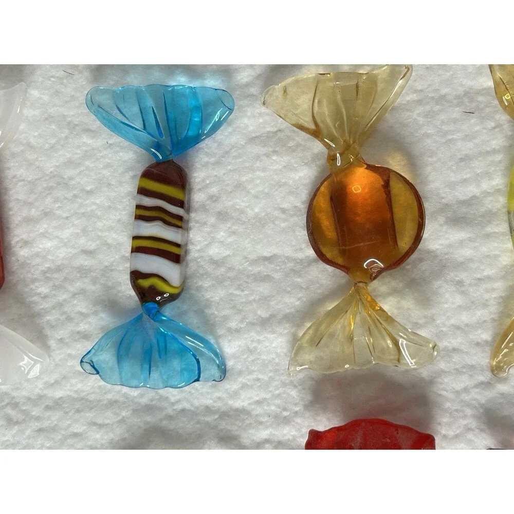Vintage Murano Glass Wrapped Candy Assortment Hostess Gift Lot of 15 Whimsical